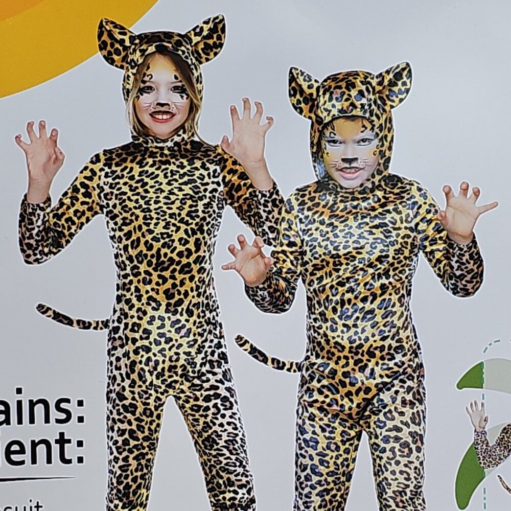 Animal Wild Leopard Kids Dress Up Costume , One Size, NWT